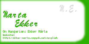 marta ekker business card